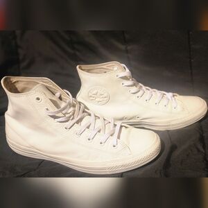 Converse All-Star White Leather Sneakers